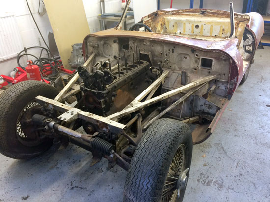 Classic Jaguar restoration in Surrey